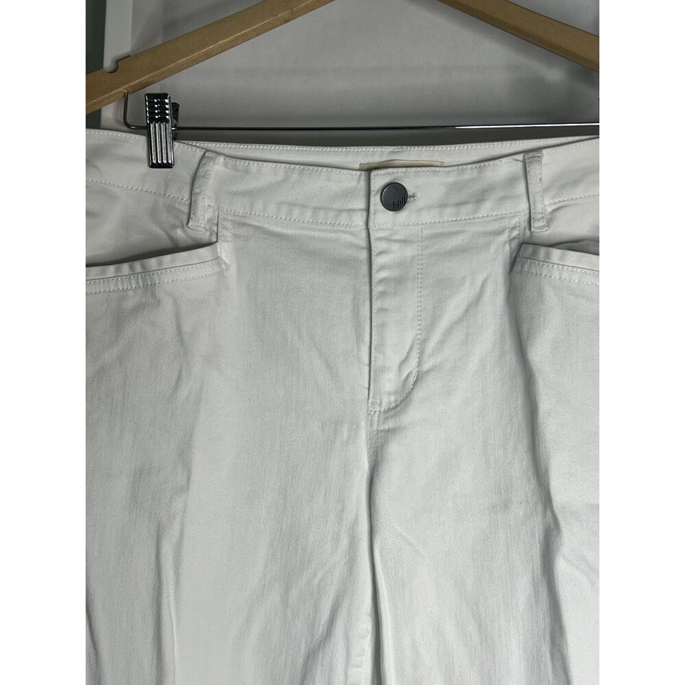J. Jill White Denim 5 Pocket Jean Women's 14 Stretch Straight Leg Slim Boyfriend - Picture 4 of 14